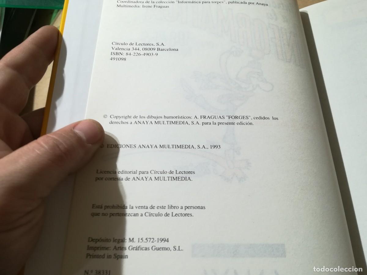 Libros de segunda mano: INTRODUCCION A LA INFORMATICA PARA TORPES / AQ507 / ANAYA CIRCULO DE LECTORES - Foto 8