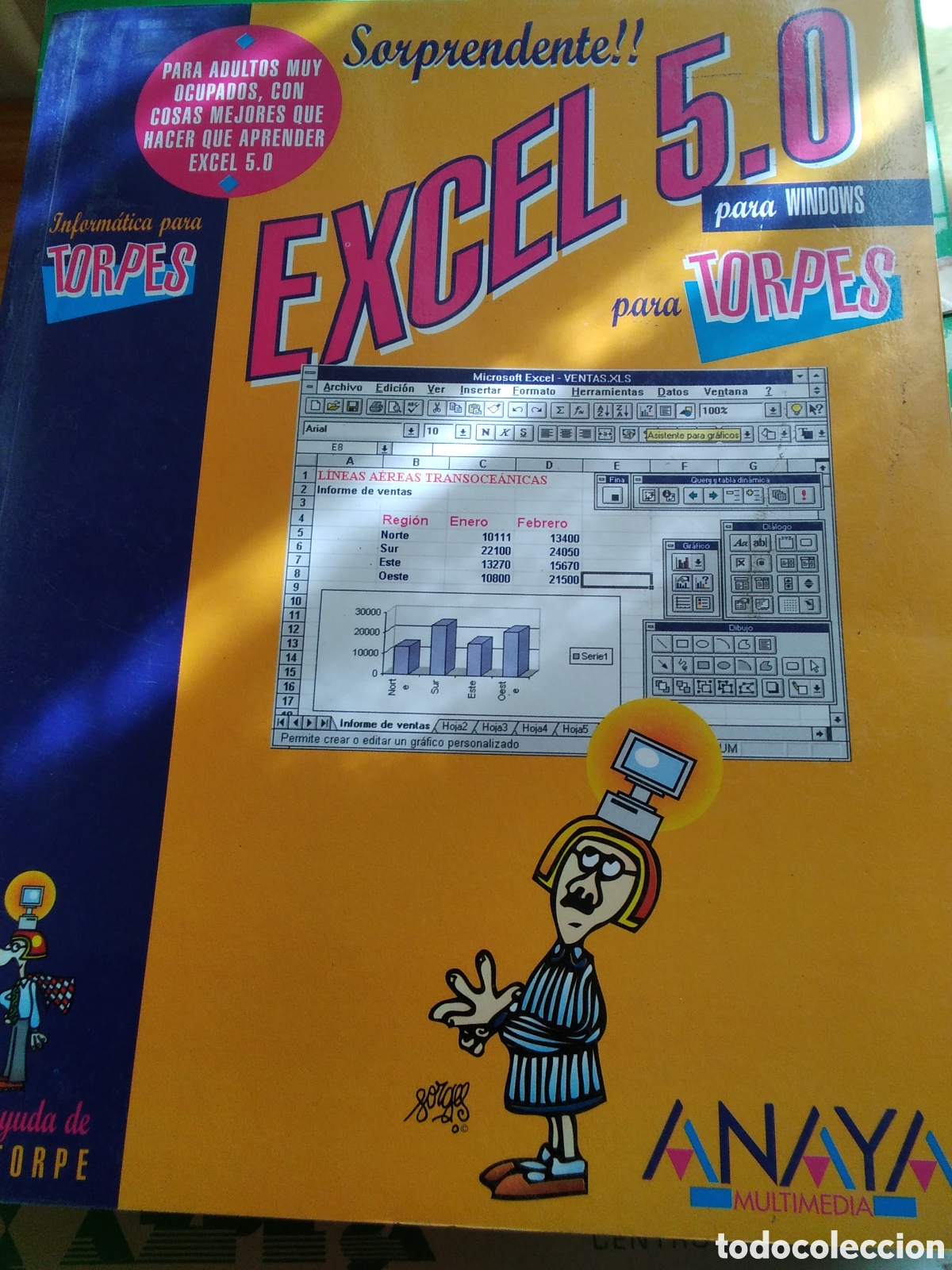 Libros de segunda mano: Excel 5.0 para Windows para torpes edita anaya - Foto 1