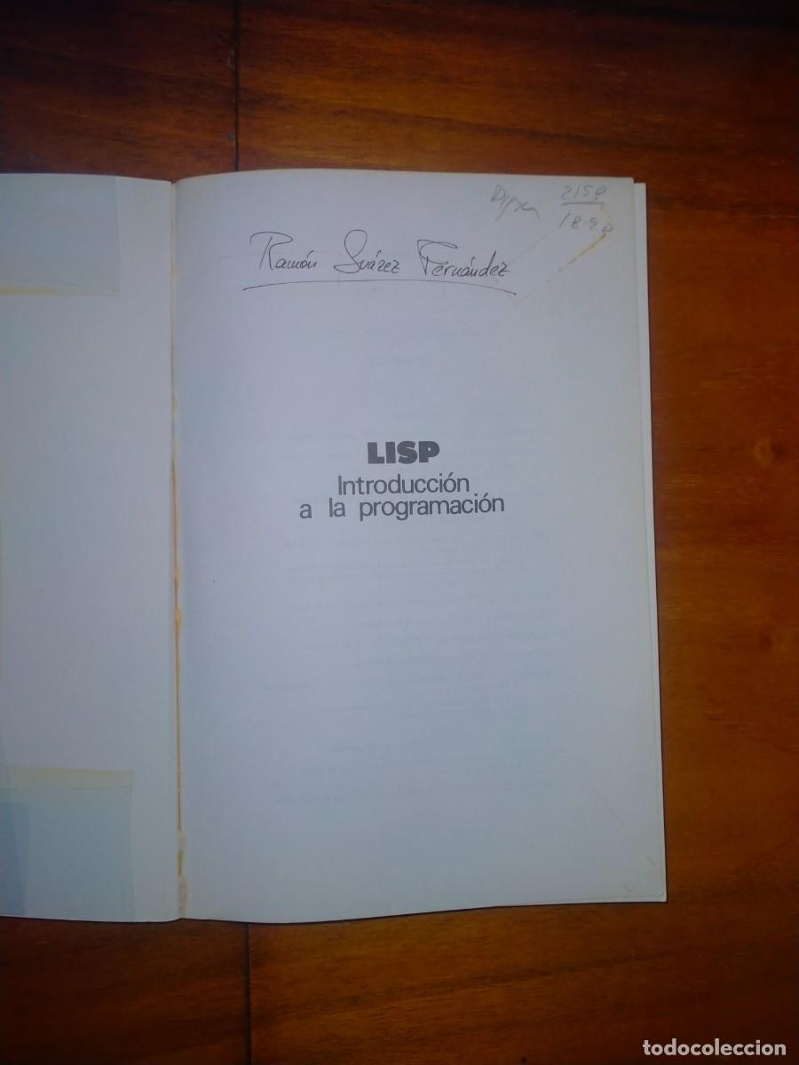 Libros de segunda mano: LISP Introducci&oacute;n a la programaci&oacute;n. Manuales de inform&aacute;tica Masson - Foto 2