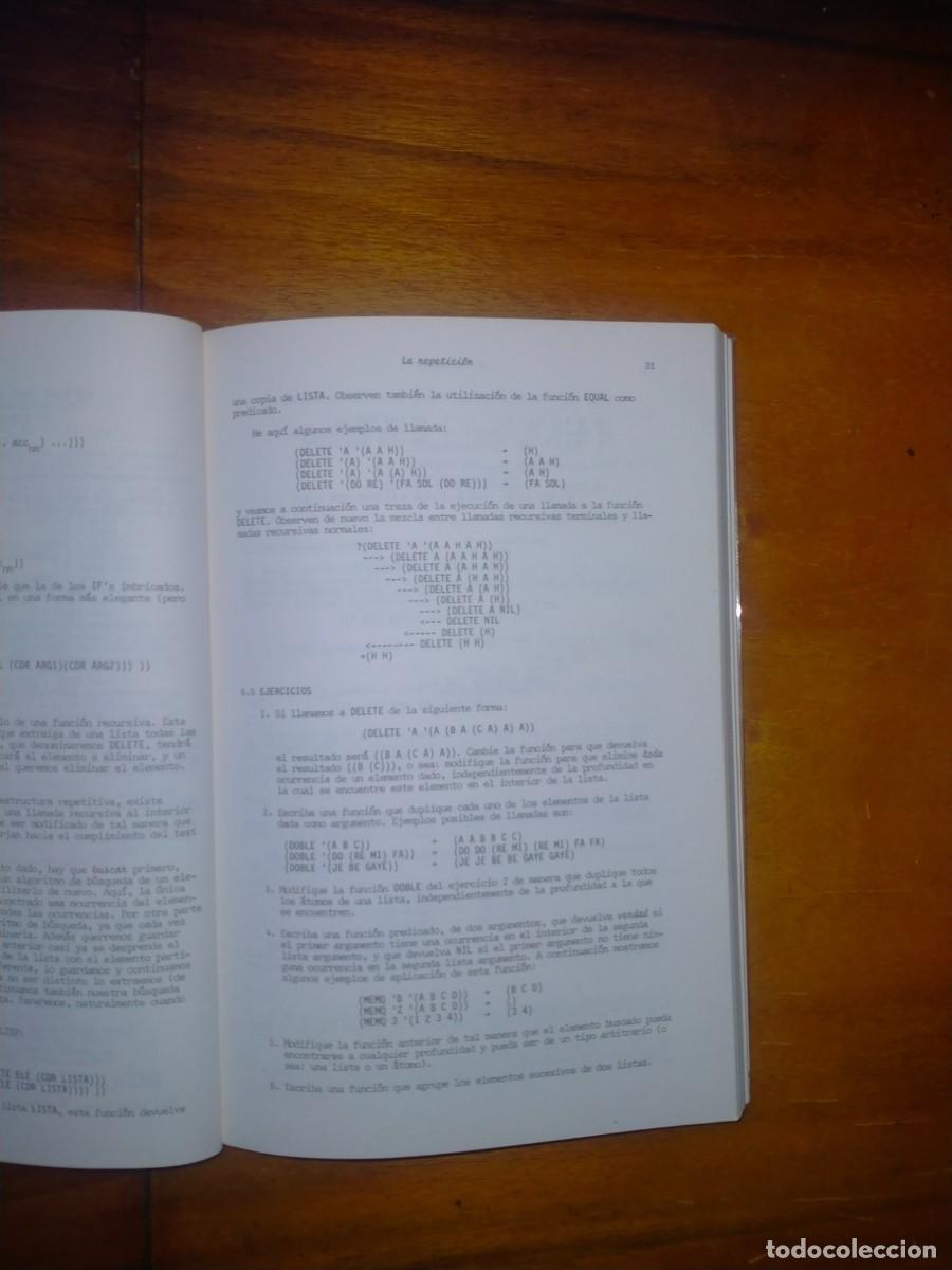 Libros de segunda mano: LISP Introducci&oacute;n a la programaci&oacute;n. Manuales de inform&aacute;tica Masson - Foto 6