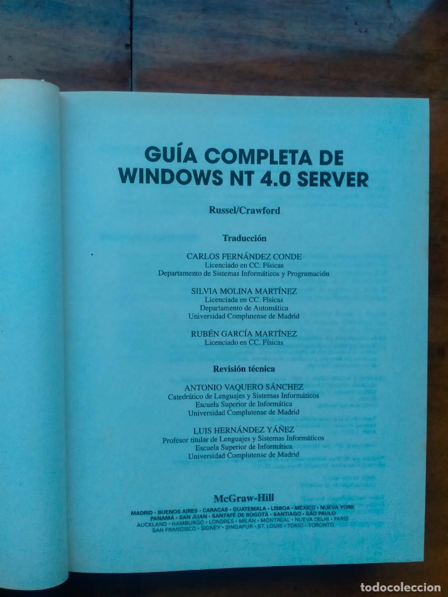 Libros de segunda mano: Guia completa Microsoft Windows NT server 4.0 - Foto 2