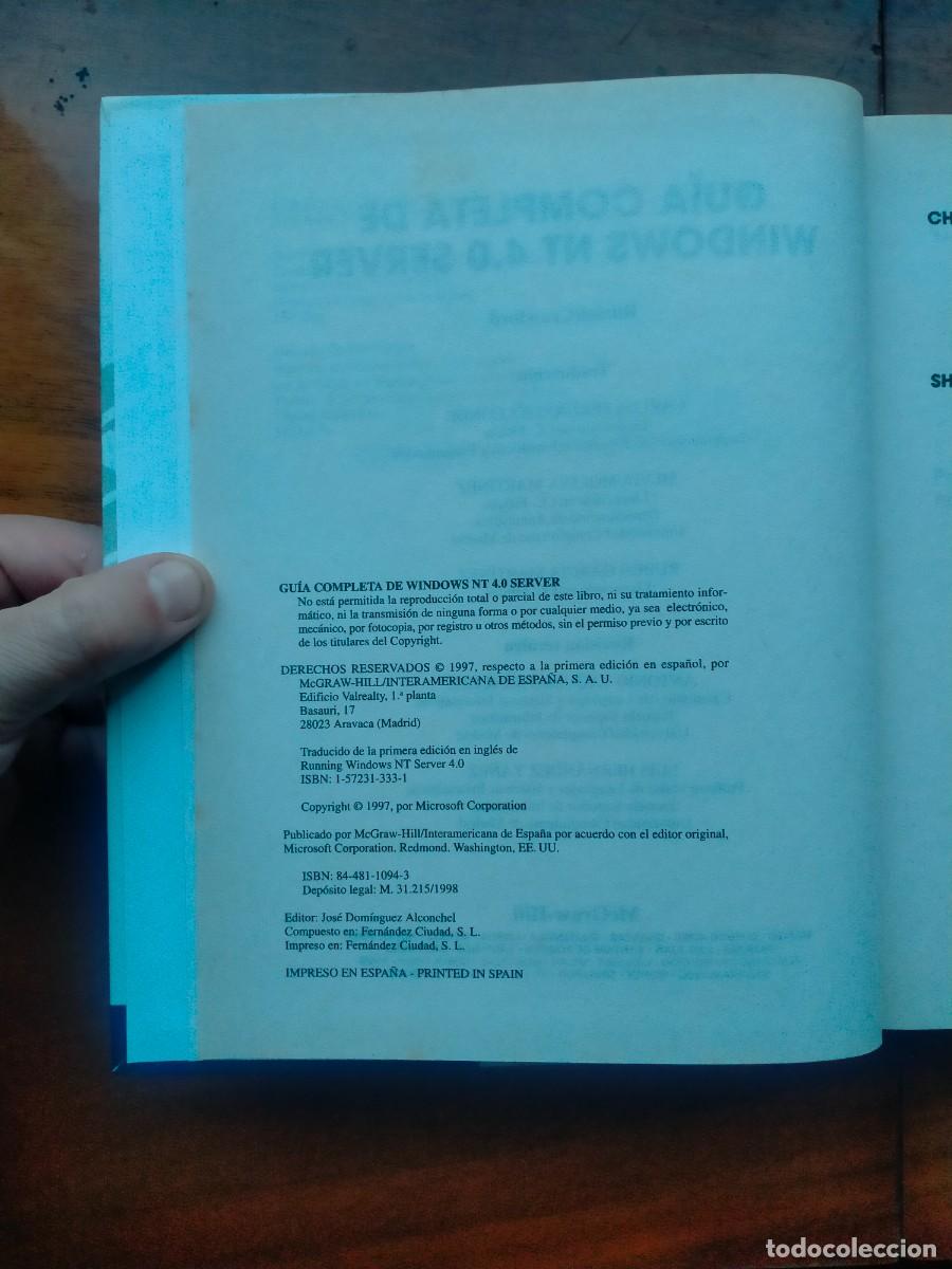 Libros de segunda mano: Guia completa Microsoft Windows NT server 4.0 - Foto 3