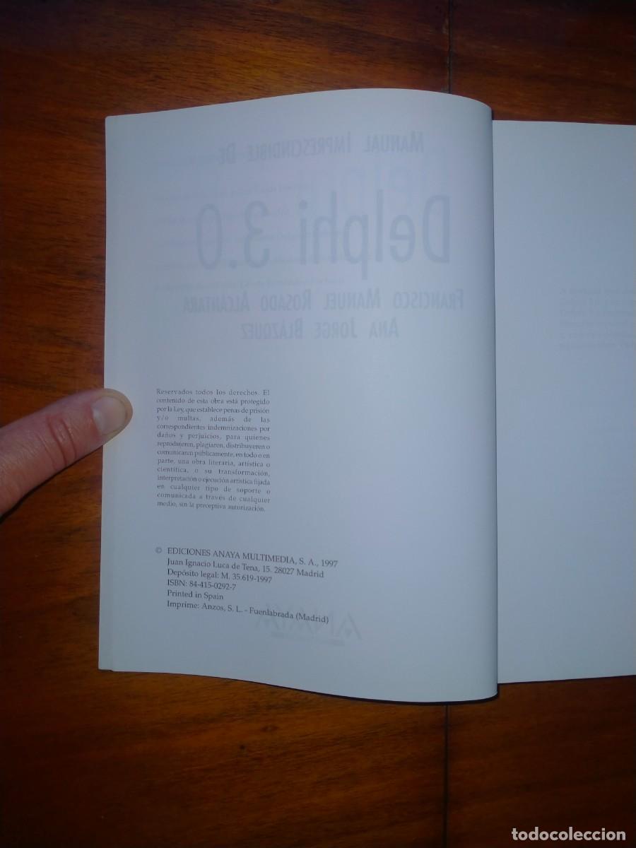 Libros de segunda mano: Manual imprescindible de Delphi 3.0. Anaya multimedia - Foto 2