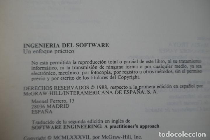 Libros de segunda mano: Ingenier&iacute;a del software. Un enfoque pr&aacute;ctico de Roger S. Pressman. - Foto 7