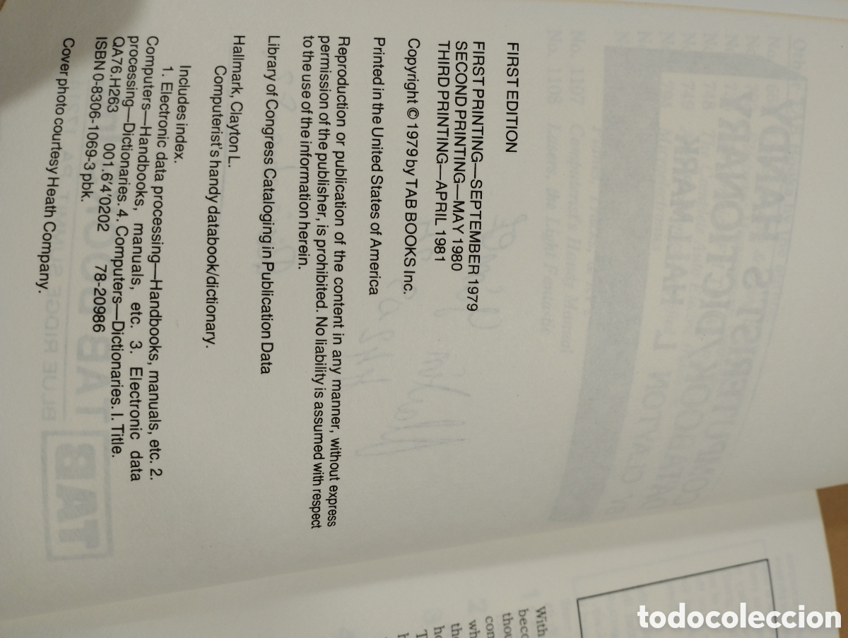 Libros de segunda mano: Computerists handy databook/ Dictionary. - Foto 3