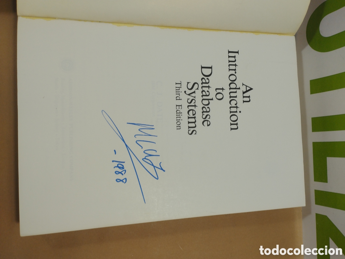 Libros de segunda mano: An introduction to database systems. Third edition. - Foto 2