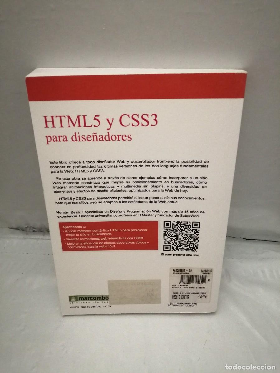 Libros de segunda mano: HTML5 y CSS3 para dise&ntilde;adores (Primera edici&oacute;n) - Foto 2