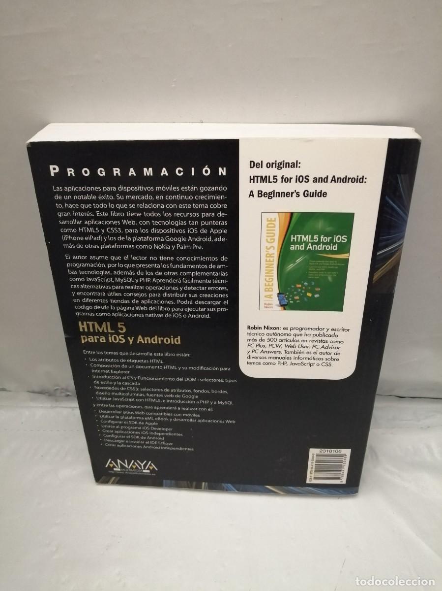 Libros de segunda mano: HTML5 (HTML 5) para iOS y Android - Foto 2