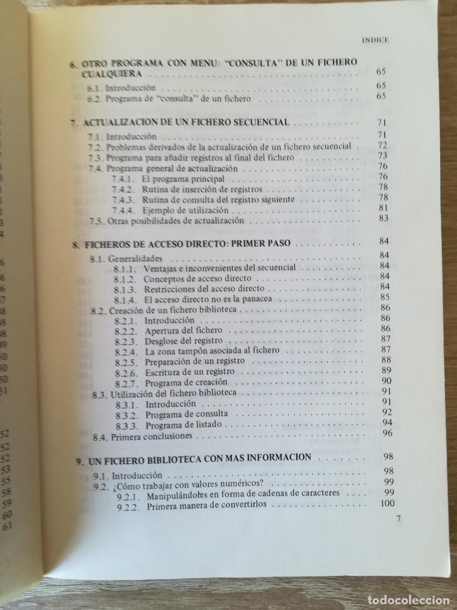 Libros de segunda mano: LIBRO, FICHEROS EN BASIC - C. DELANNOY - PARANINFO S.A. - 5&ordf; EDICI&Oacute;N - A&Ntilde;O 1988. - Foto 8