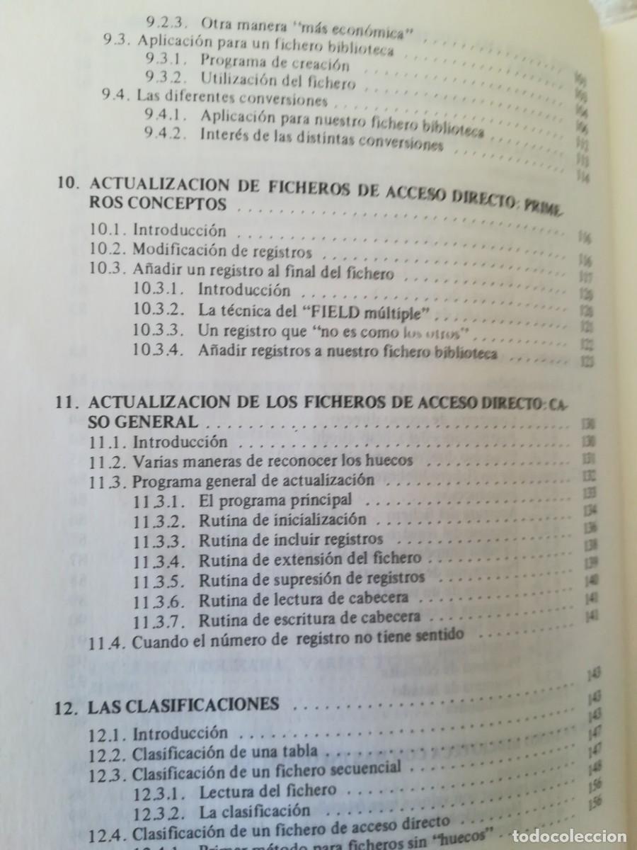 Libros de segunda mano: LIBRO, FICHEROS EN BASIC - C. DELANNOY - PARANINFO S.A. - 5&ordf; EDICI&Oacute;N - A&Ntilde;O 1988. - Foto 9