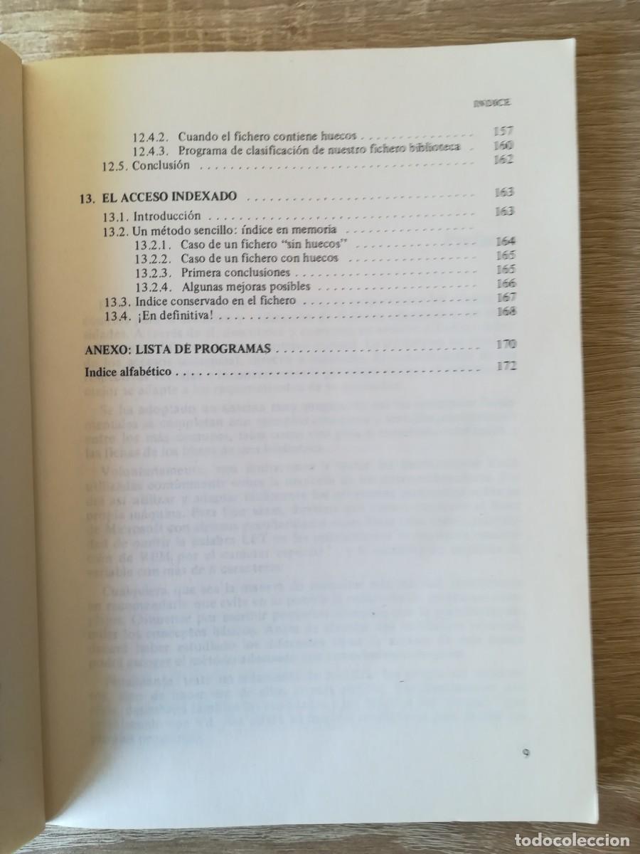 Libros de segunda mano: LIBRO, FICHEROS EN BASIC - C. DELANNOY - PARANINFO S.A. - 5&ordf; EDICI&Oacute;N - A&Ntilde;O 1988. - Foto 10