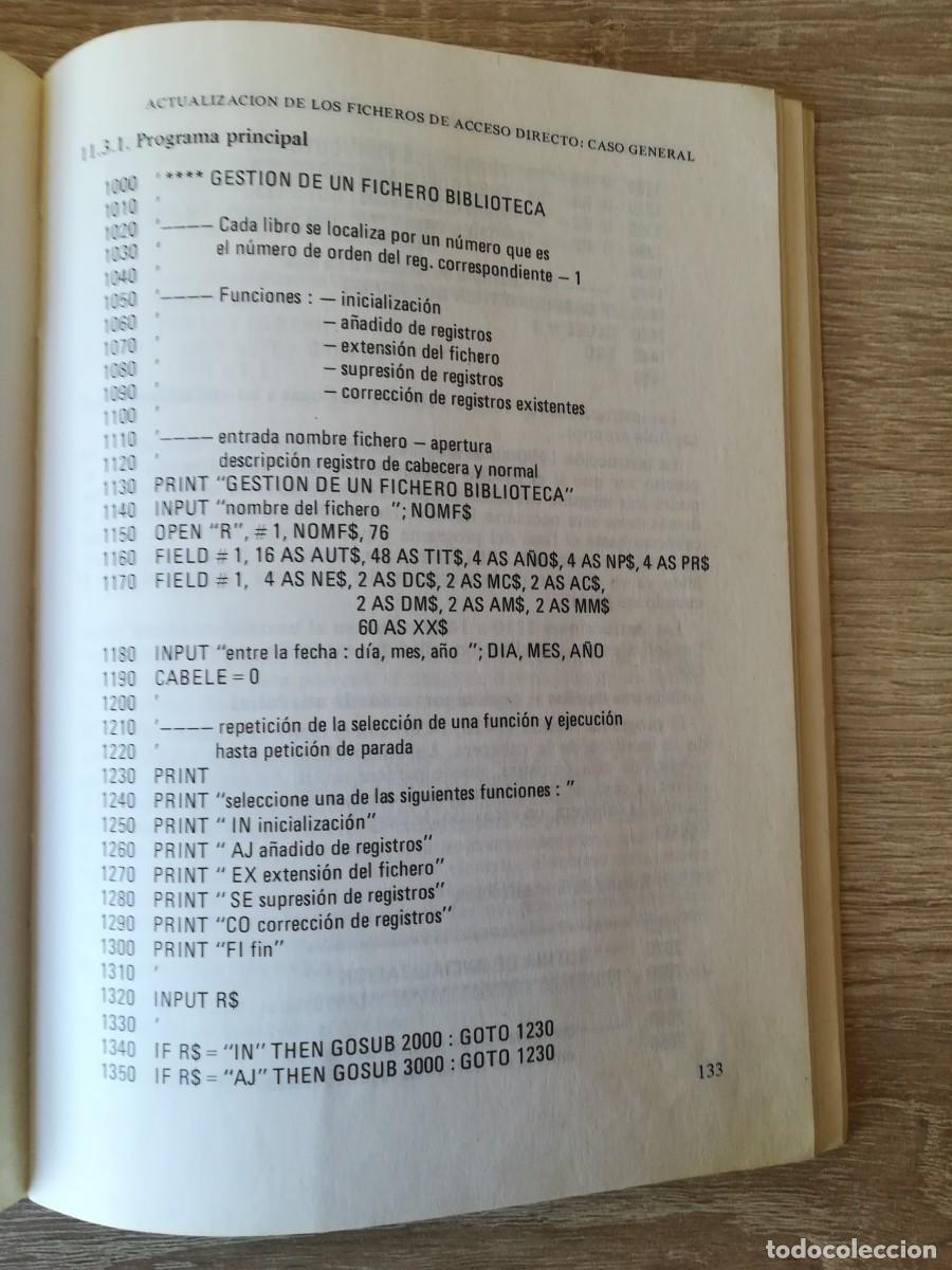 Libros de segunda mano: LIBRO, FICHEROS EN BASIC - C. DELANNOY - PARANINFO S.A. - 5&ordf; EDICI&Oacute;N - A&Ntilde;O 1988. - Foto 13