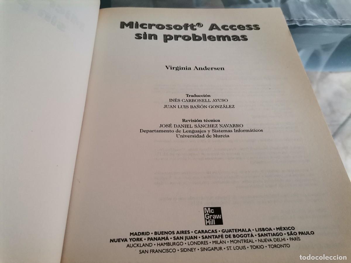 Libros de segunda mano: MICROSOFT ACCESS SIN PROBLEMAS VIRGINIA ANDERSEN MCGRAW-HILL 2001 - Foto 2