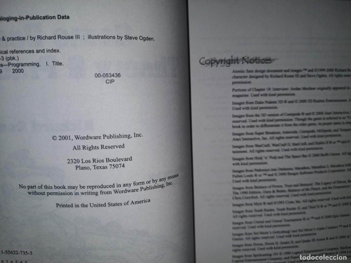 Libros de segunda mano: 72- INGL&Eacute;S. GAME DESIGN. THEORY AND PRACTICE - RICHARD ROUSE III - 2001 - Foto 4