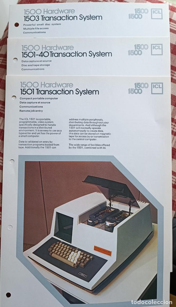 Libros de segunda mano: ICL - 1500 Hardware 3 folletos de Transaction Systems 1977 - Foto 1