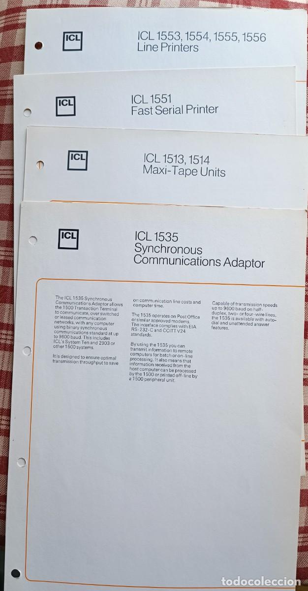 Libros de segunda mano: ICL - 1500 Hardware 4 folletos de perif&eacute;ricos 1976 - Foto 1