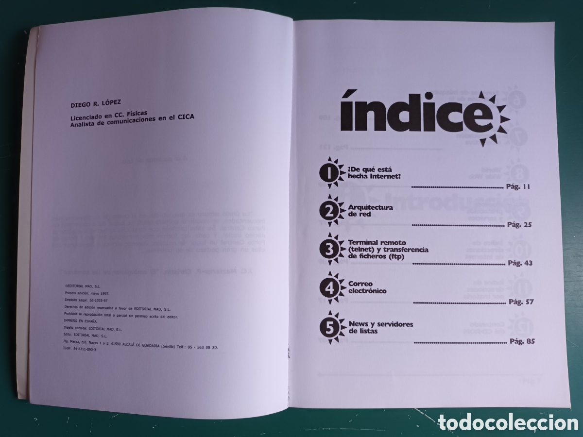 Libros de segunda mano: Internet. La red con mayusculas. Diego Lopez. Ed MAD. 1997. Con CD - Foto 3