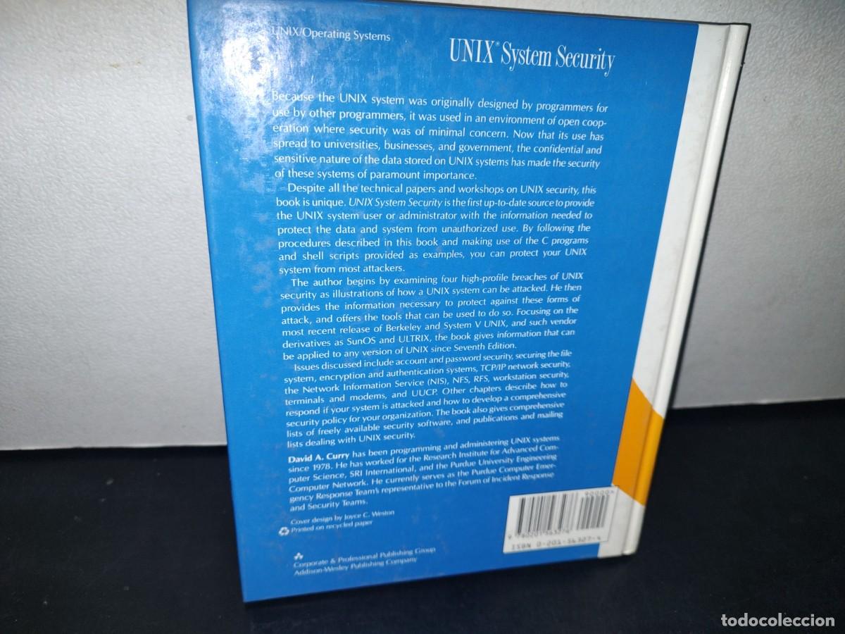 Libros de segunda mano: 13- UNIX SYSTEM SECURITY. A GUIDE FOR USERS AND SYSTEM ADMINISTRATORS - DAVID A. CURRY - 1994 - Foto 3