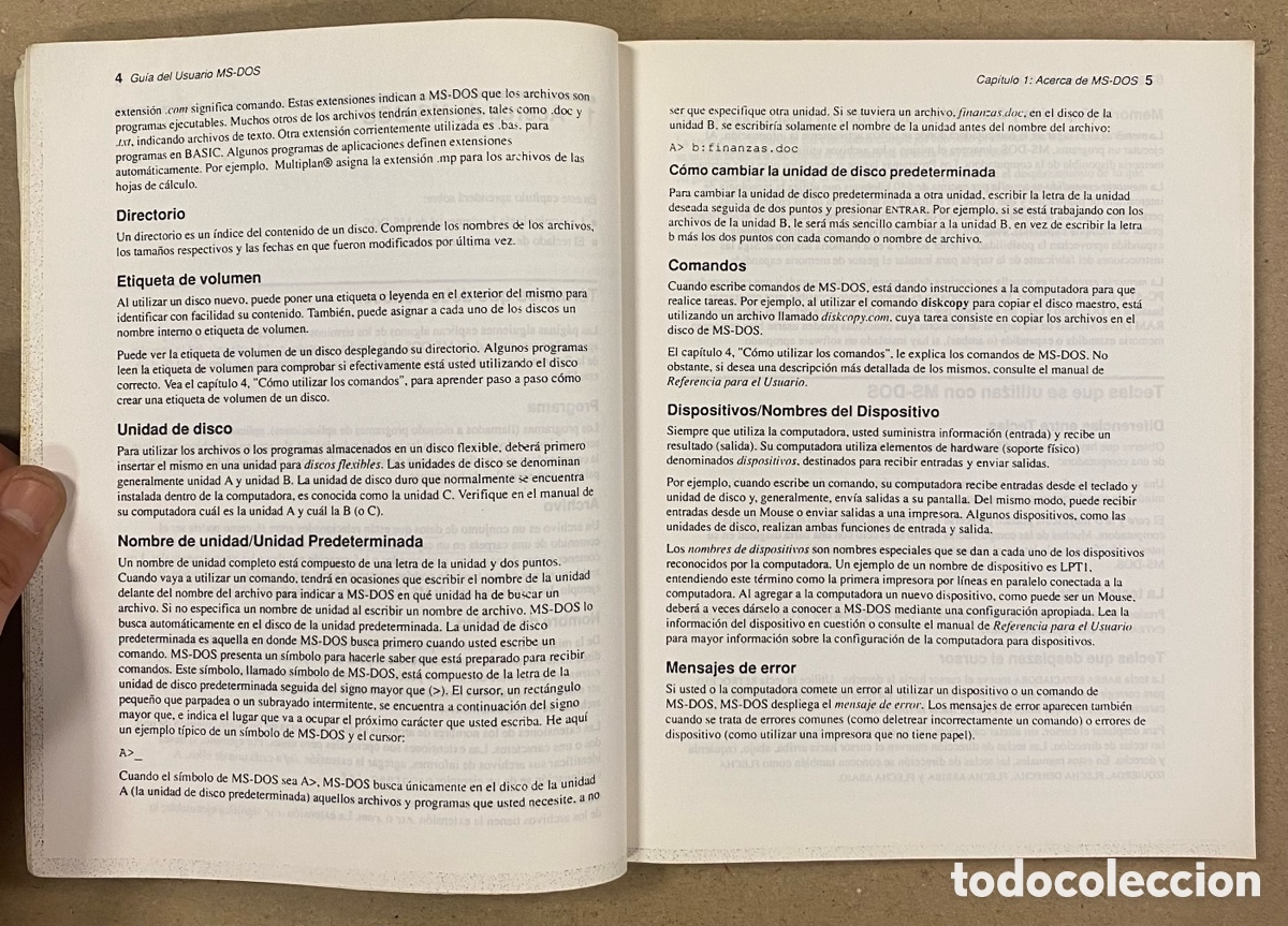 Libros de segunda mano: PHILIPS MS-DOS 4.01 GU&Iacute;A OPERATIVA. PHILIPS 1989. - Foto 4