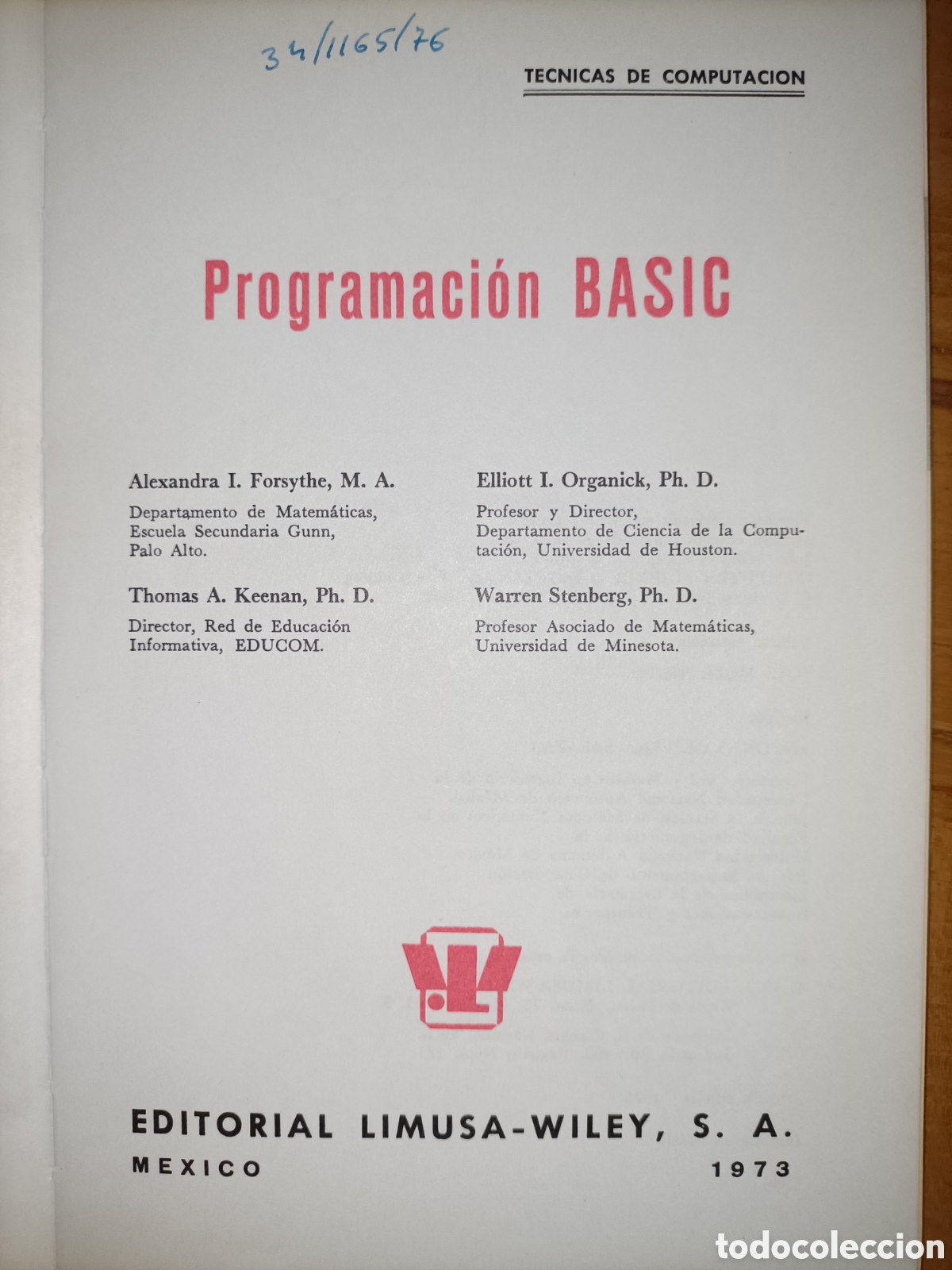 Libros de segunda mano: Programaci&oacute;n BASIC. Forsythe. Keenan. Organick. Stenberg - Foto 3
