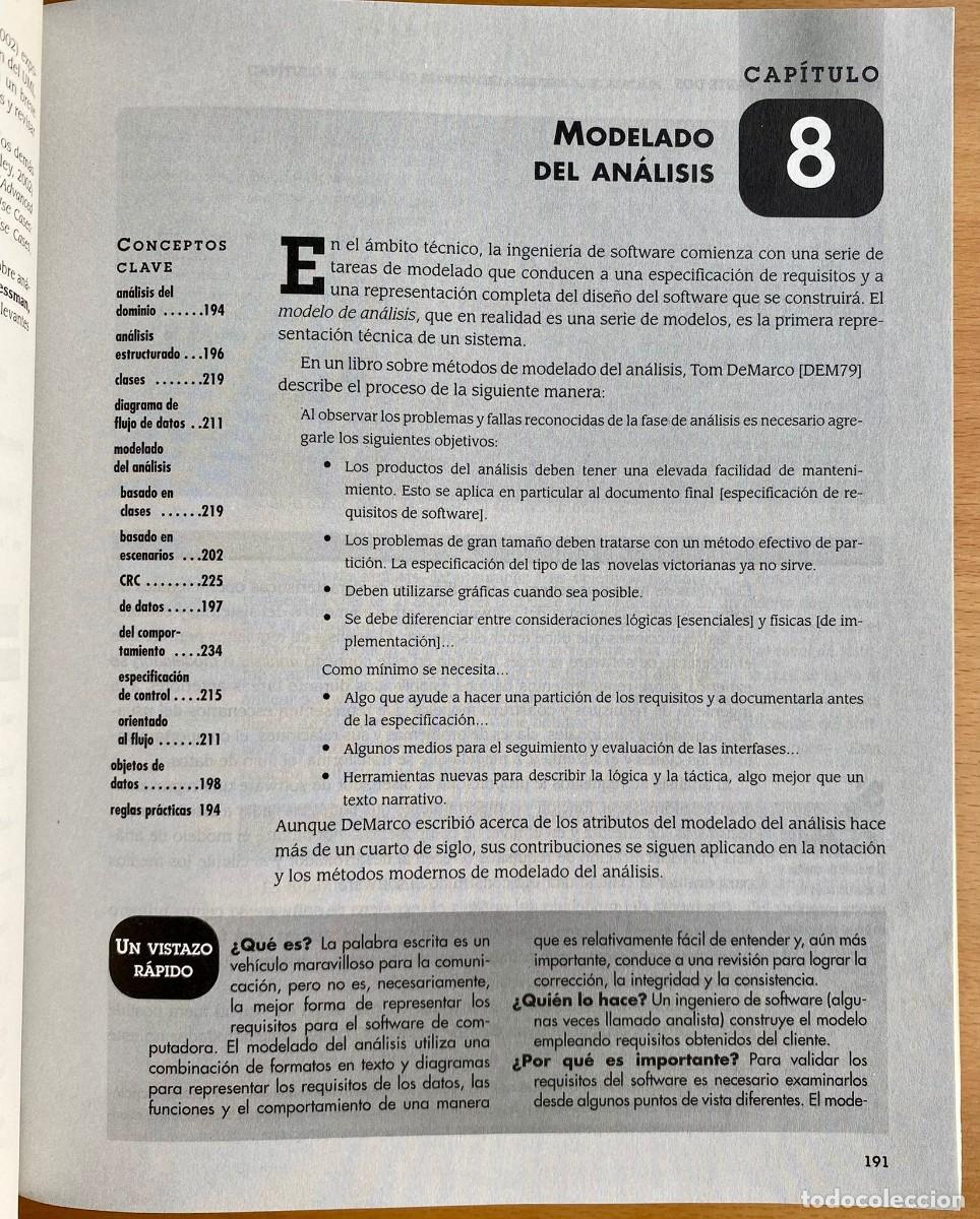 Libros de segunda mano: Ingenier&iacute;a del software. Un enfoque pr&aacute;ctico, de Roger S. Pressman - Foto 3