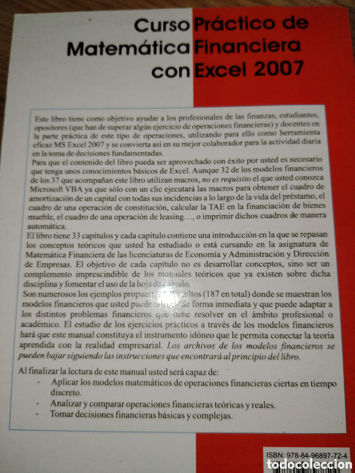 Libros de segunda mano: Curso pr&aacute;ctico de matem&aacute;tica financiera con Excel 2007. Enrique Timor Ferrando - Foto 2