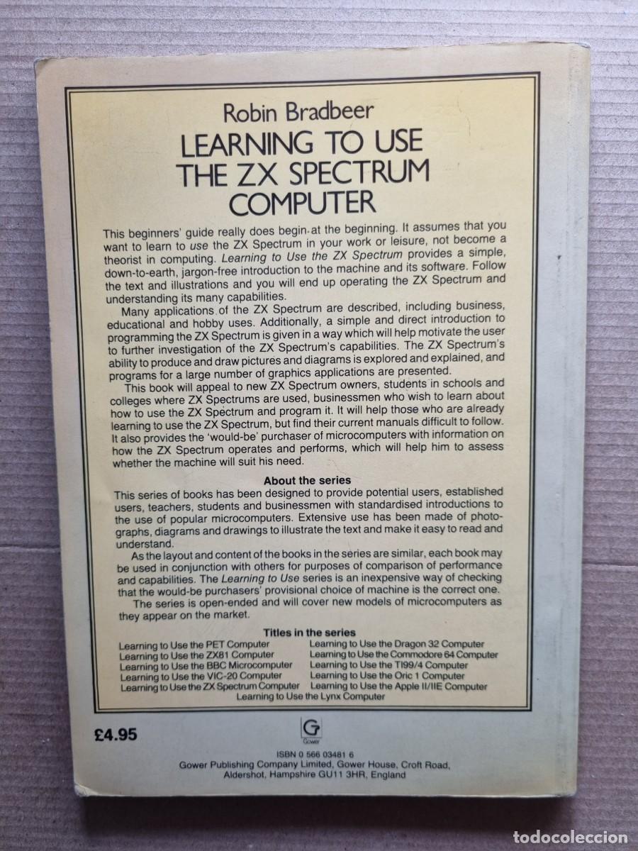 Libros de segunda mano: Learning to use the ZX Spectrum. Robin Bradbeer. 1982 - Foto 2