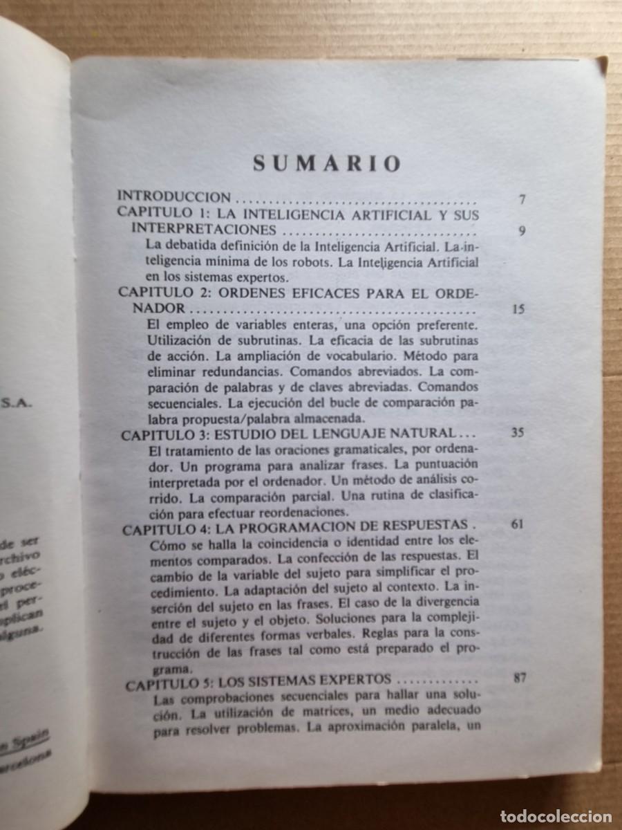 Libros de segunda mano: Introducci&oacute;n a la Inteligencia Artificial con el Spectrum. Keith y Steven Brain. 1986 - Foto 4