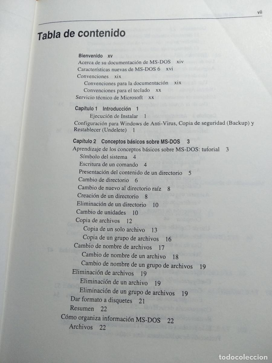 Libros de segunda mano: MANUAL DEL USUARIO MICROSOFT MS-DOS 6.2 - Foto 3