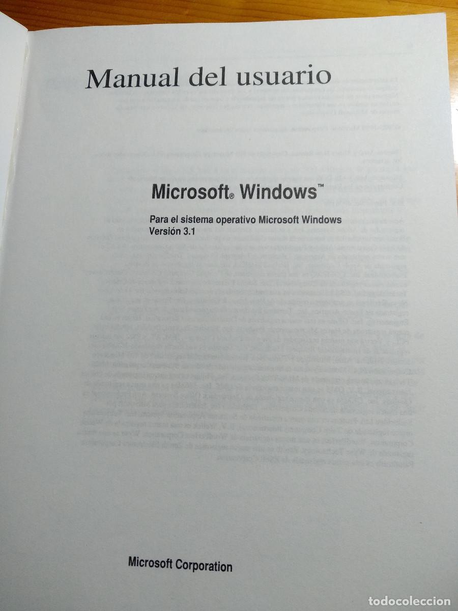 Libros de segunda mano: MANUAL DEL USUARIO MICROSOFT WINDOWS SISTEMA OPERATIVO (Versi&oacute;n 3.1) - Foto 2