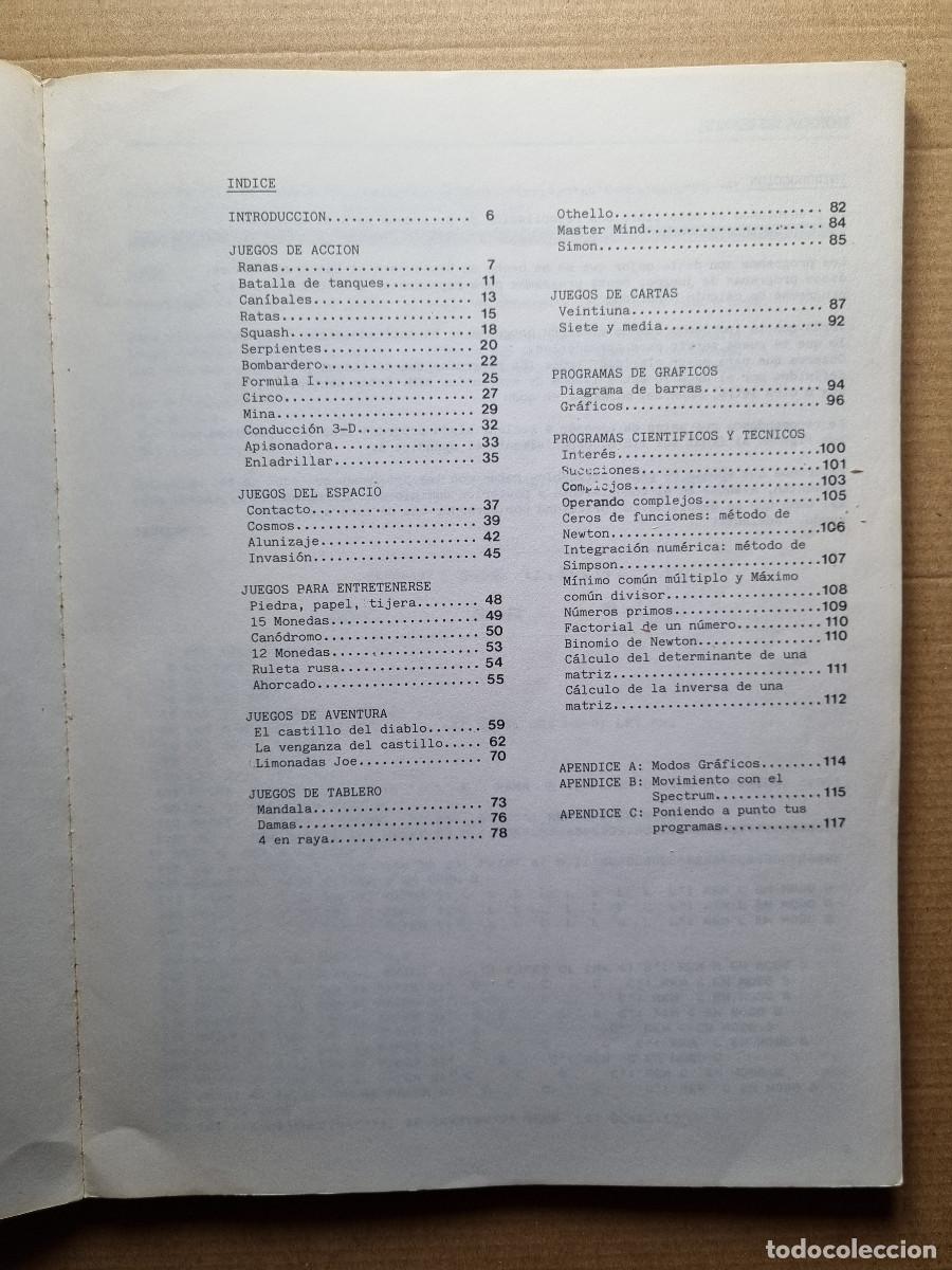 Libros de segunda mano: Super Programas Spectrum. MICROS, Revista Pr&aacute;ctica del Ordenador Personal. 1983. Ed. Arcadia - Foto 3
