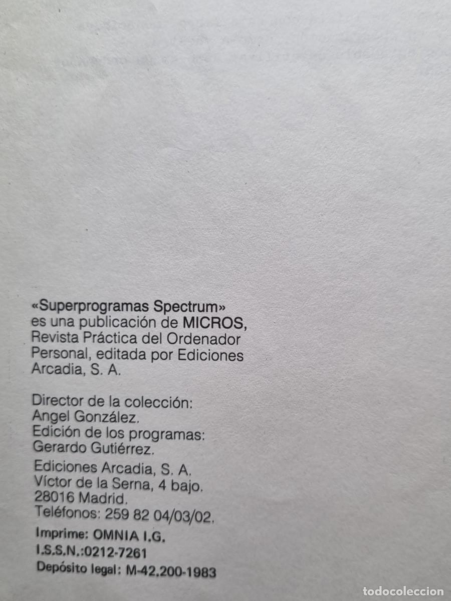Libros de segunda mano: Super Programas Spectrum. MICROS, Revista Pr&aacute;ctica del Ordenador Personal. 1983. Ed. Arcadia - Foto 4
