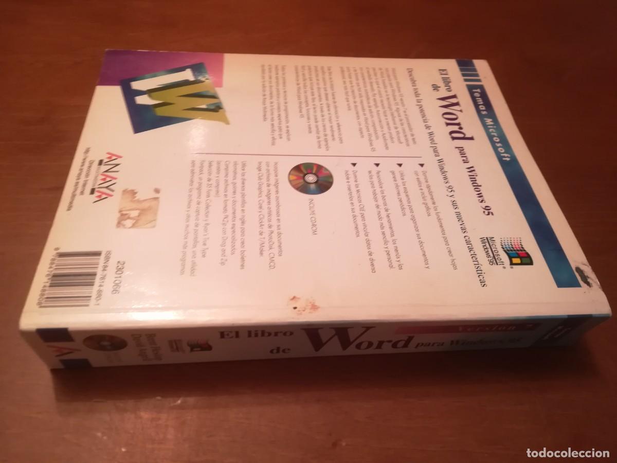 Libros de segunda mano: EL LIBRO DE WORD PARA WINDOWS 95 / CONS447 / ANAYA - Foto 9
