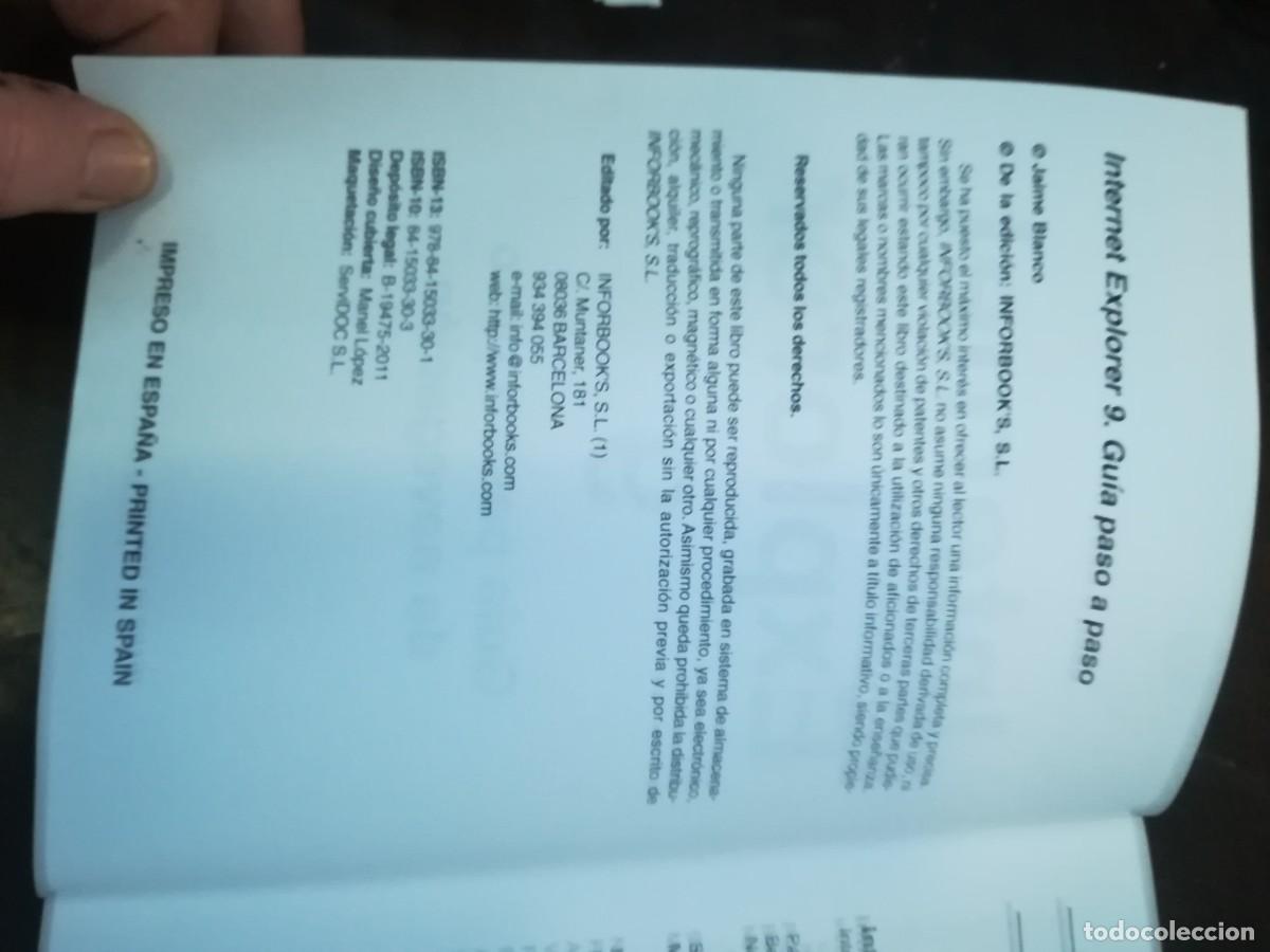 Libros de segunda mano: INTERNET EXPLORER 9 / JAIME BLANCO / S401B / GUIA PASO A PASO DE NAVEGACION - Foto 4