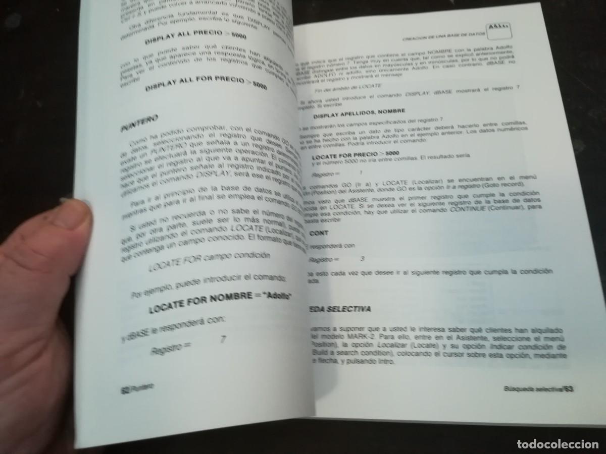 Libros de segunda mano: DBASE PLUS / JM ALONSO / Y206B / PARANINFO - Foto 15