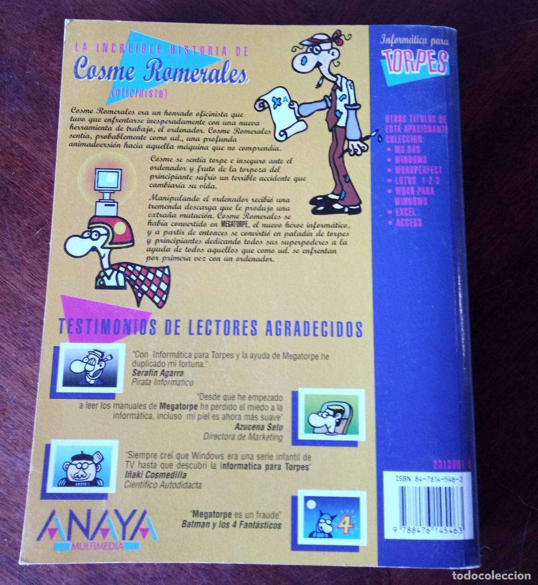 Libros de segunda mano: INTRODUCCI&Oacute;N A LA INFORM&Aacute;TICA PARA TORPES, ANAYA 1994 - Foto 2