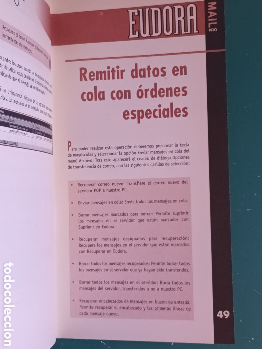 Libros de segunda mano: Gu&iacute;a R&aacute;pida de Manejo EUDORA version 3.0 Mail Pro TOWER COMMUNICATIONS NET MAGAZINE 1998 - Foto 6