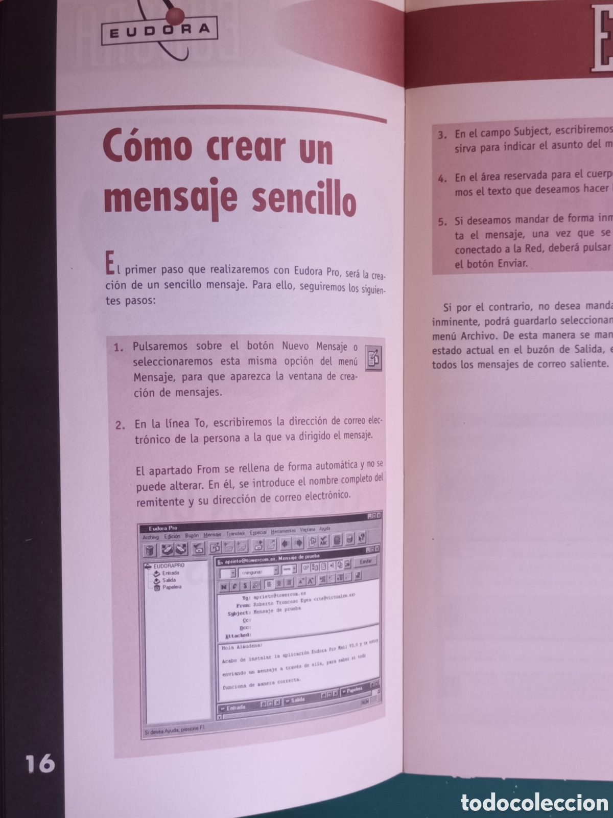 Libros de segunda mano: Gu&iacute;a R&aacute;pida de Manejo EUDORA version 3.0 Mail Pro TOWER COMMUNICATIONS NET MAGAZINE 1998 - Foto 5