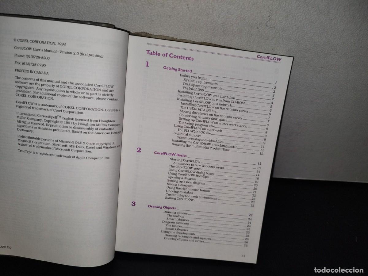Libros de segunda mano: 76- USER MANUAL. COREL FLOW. QUICK AND POWERFUL DIAGRAMS! - 1994 - Foto 6