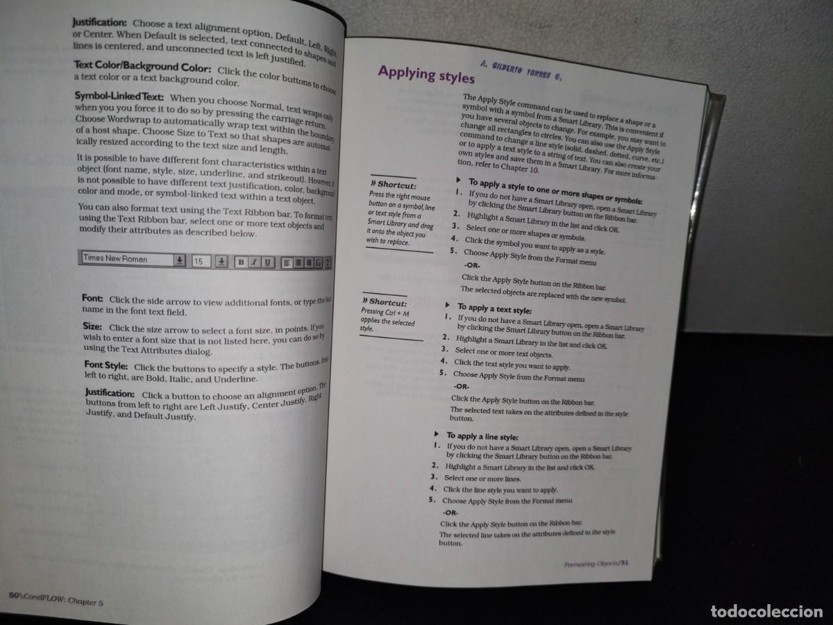 Libros de segunda mano: 76- USER MANUAL. COREL FLOW. QUICK AND POWERFUL DIAGRAMS! - 1994 - Foto 11