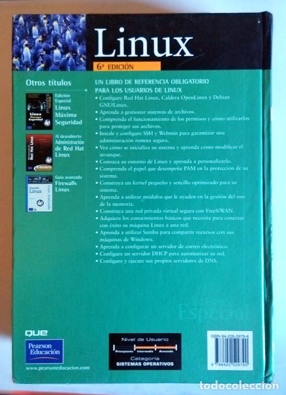 Libros de segunda mano: LINUX - DAVID BANDEL Y ROBERT NAPIER - EDITORIAL PRENTICE HALL. 6&ordf; EDICION. 2003 - Foto 4