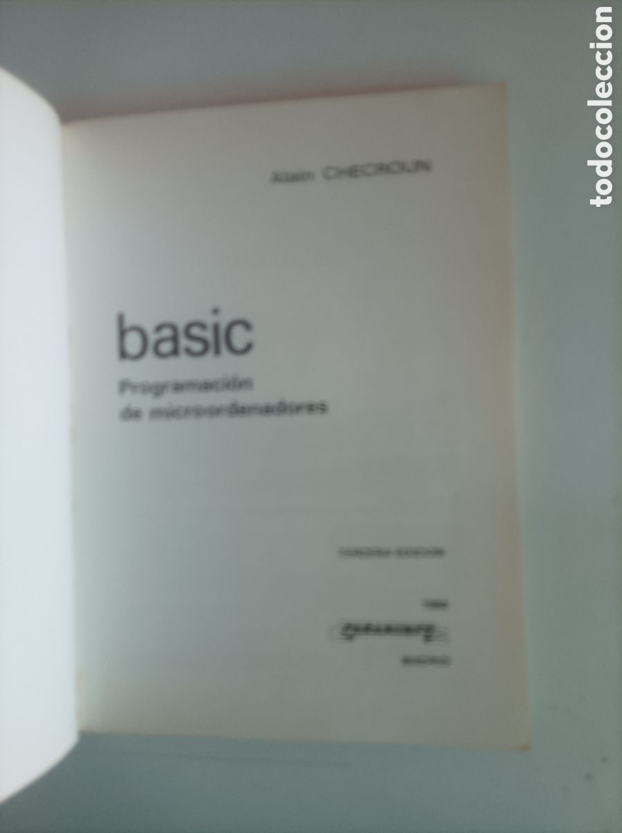 Libros de segunda mano: Basic Programaci&oacute;n de microordenadores / Alain Checroun - Foto 3