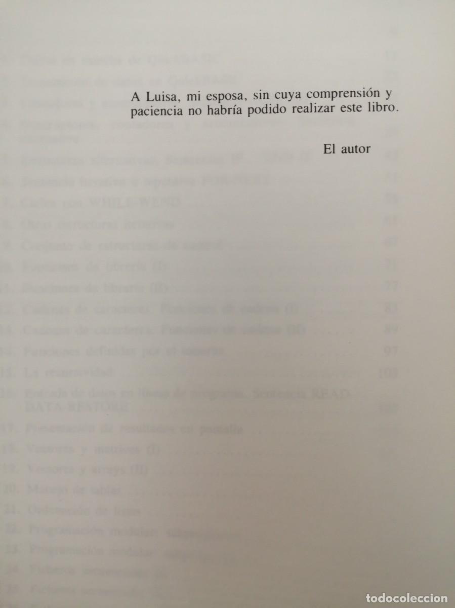 Libros de segunda mano: Pr&aacute;cticas de programaci&oacute;n de Computadoras (Compilador Quick BASIC 4.5) - Foto 3