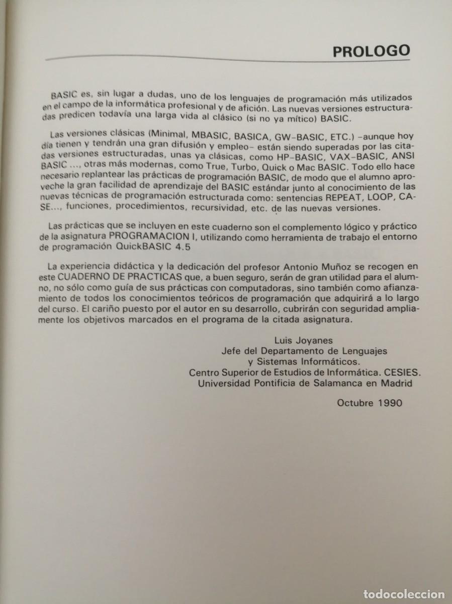 Libros de segunda mano: Pr&aacute;cticas de programaci&oacute;n de Computadoras (Compilador Quick BASIC 4.5) - Foto 4