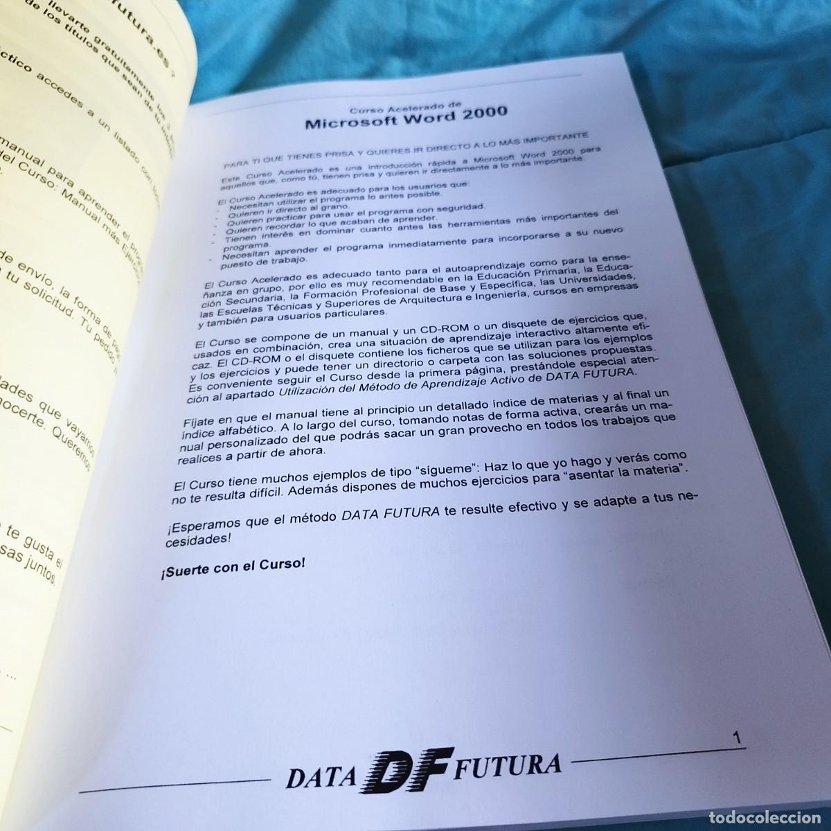Libros de segunda mano: CURSO ACELERADO DE MICROSOFT WORD2000 / / CONS 605-B / DF - Foto 5
