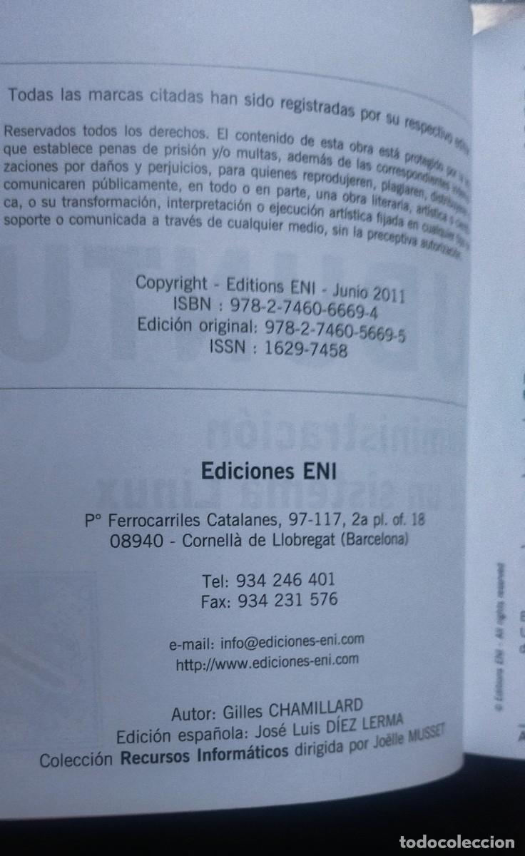 Libros de segunda mano: UBUNTU. ADMINISTRACI&Oacute;N DE UN SISTEMA LINUX / GILLES CHAMILLARD. 1&ordf; EDICI&Oacute;N 2011. - Foto 4
