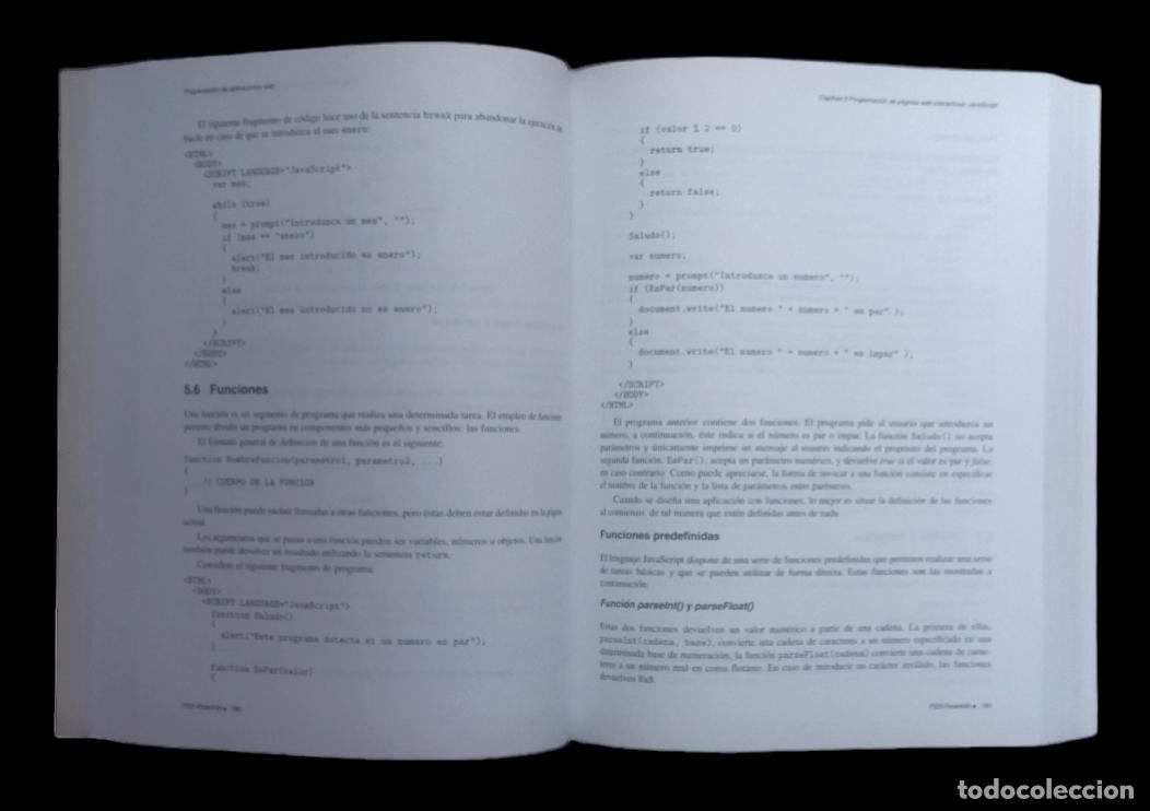 Libros de segunda mano: PROGRAMACI&Oacute;N DE APLICACIONES WEB. SANTIAGO RODR&Iacute;GUEZ DE LA FUENTE. - Foto 5