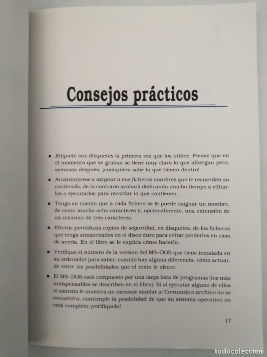 Libros de segunda mano: Las 15 primeras horas con MS-DOS 6.2 - Foto 5