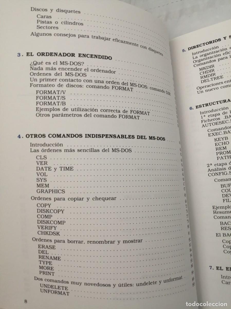 Libros de segunda mano: Las 15 primeras horas con MS-DOS 6.2 - Foto 7
