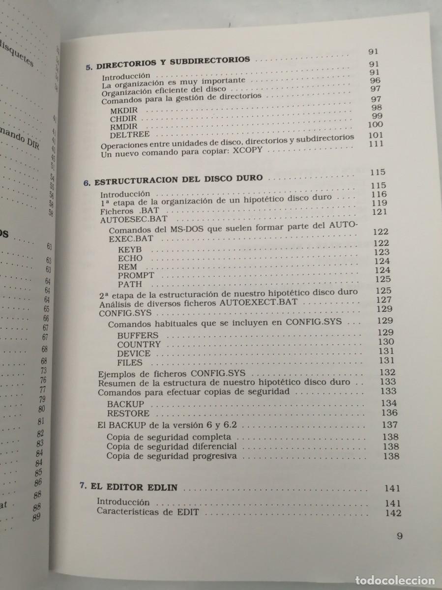 Libros de segunda mano: Las 15 primeras horas con MS-DOS 6.2 - Foto 8